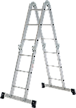 Лестница-трансформер алюминиевая, ширина 340 мм NV1320 1320403, фото 6