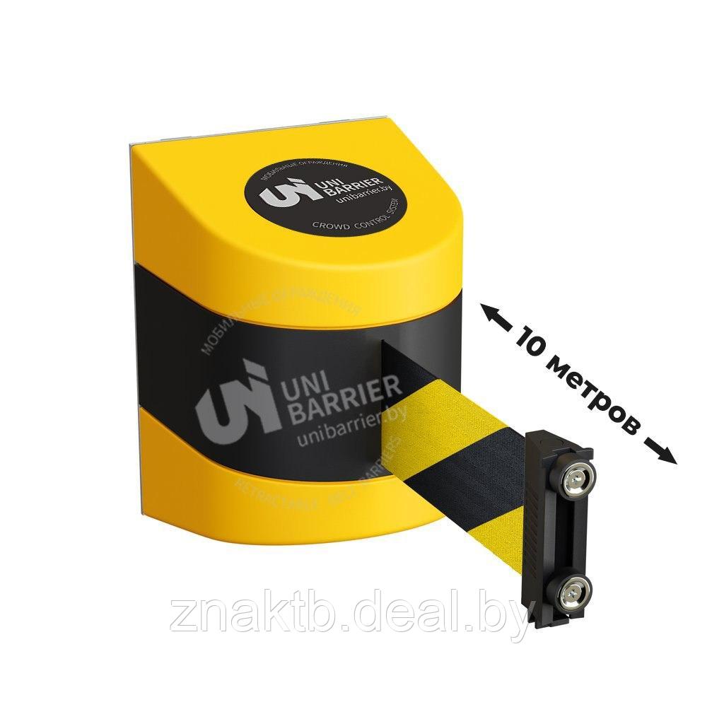Настенный блок UniWall-250 магнитный пластиковый желтый с черно-желтой лентой 10 метров - фото 1 - id-p196354371