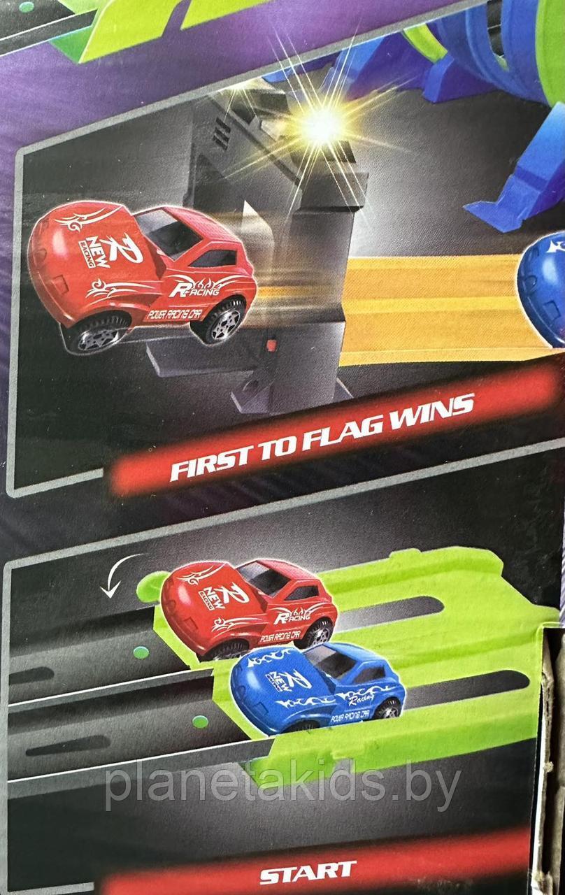 Автотрек детский набор гоночная трасса , 2 машинки, свет,арт.885 - фото 3 - id-p196354434