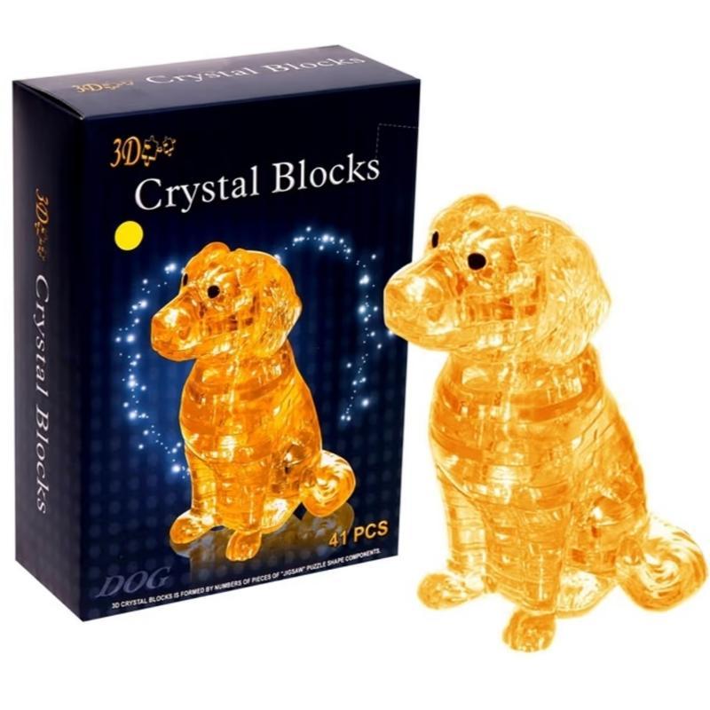 3D пазл кристаллический «Спаниель» 41 деталь Crystal Puzzle