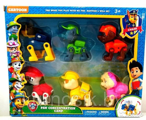 Набор игрушек Щенячий патруль с пожвижными лапками, G2003 - фото 1 - id-p196355130
