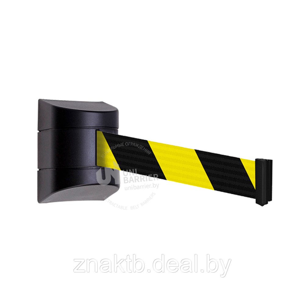 Настенный блок UniWall-150 пластиковый черный с черно-желтой лентой 3 метра - фото 1 - id-p196358439