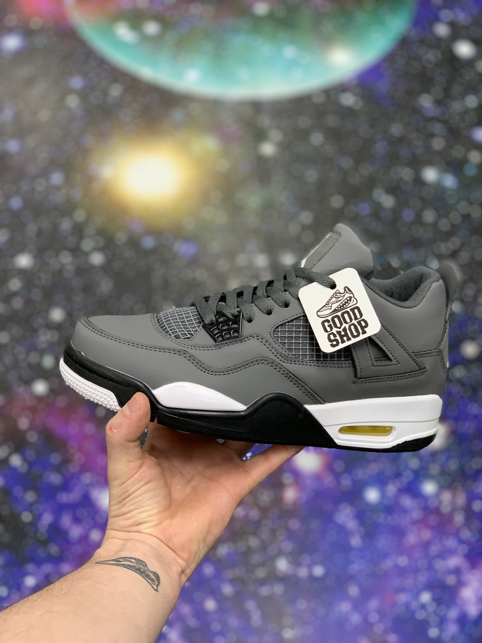 Кроссовки Air Jordan 4 Retro Grey White Black