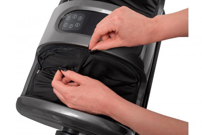 Массажер для стоп и лодыжек «БЛАЖЕНСТВО КОМФОРТ», серый (Foot Massager with heating - touch screen ZQ 8017S, - фото 7 - id-p195805786