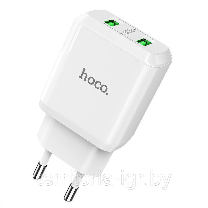 Сетевое зарядное устройство N6 2USB 5V 3A белый Hoco - фото 3 - id-p196368372