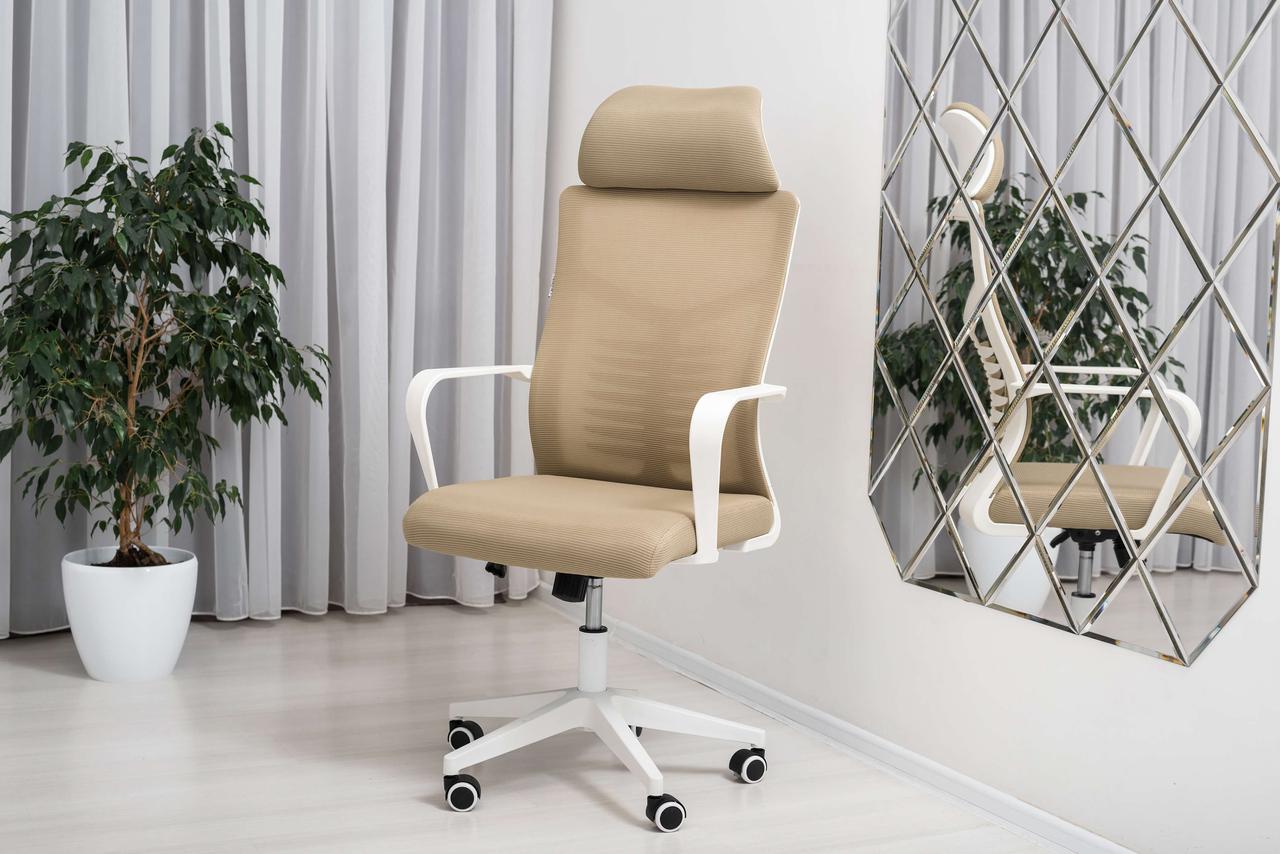 Эргономичные кресла Calviano Кресло для сидения с регулировкой высоты Calviano Air Grey-Beige