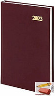 Ежедневник датированный на 2023 год Staff, А5, 320 страниц, обложка бумвинил, бордовый, арт.114188