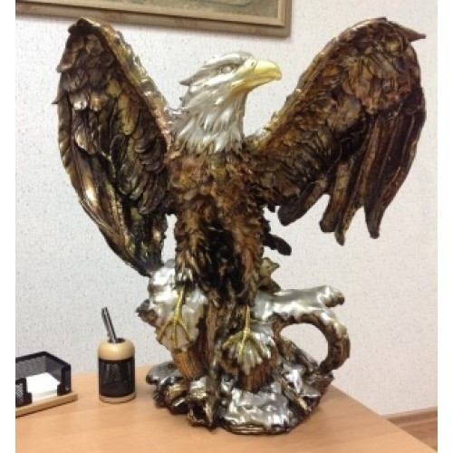 Статуэтка из полистоуна орел большой с крыльями бронза 58см арт. ПЛ-12418 - фото 1 - id-p191479399