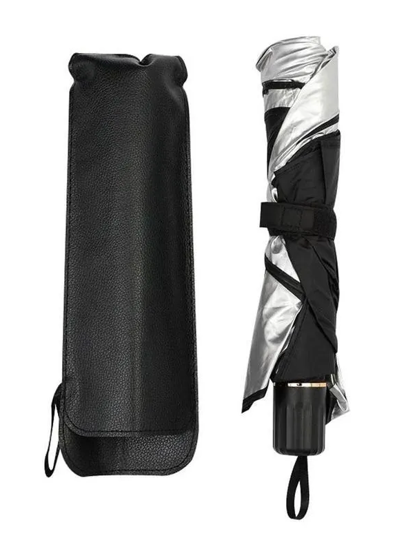 Солнцезащитный зонт для лобового стекла автомобиля, светоотражающий, складной 75 х 130 см - фото 2 - id-p181603552