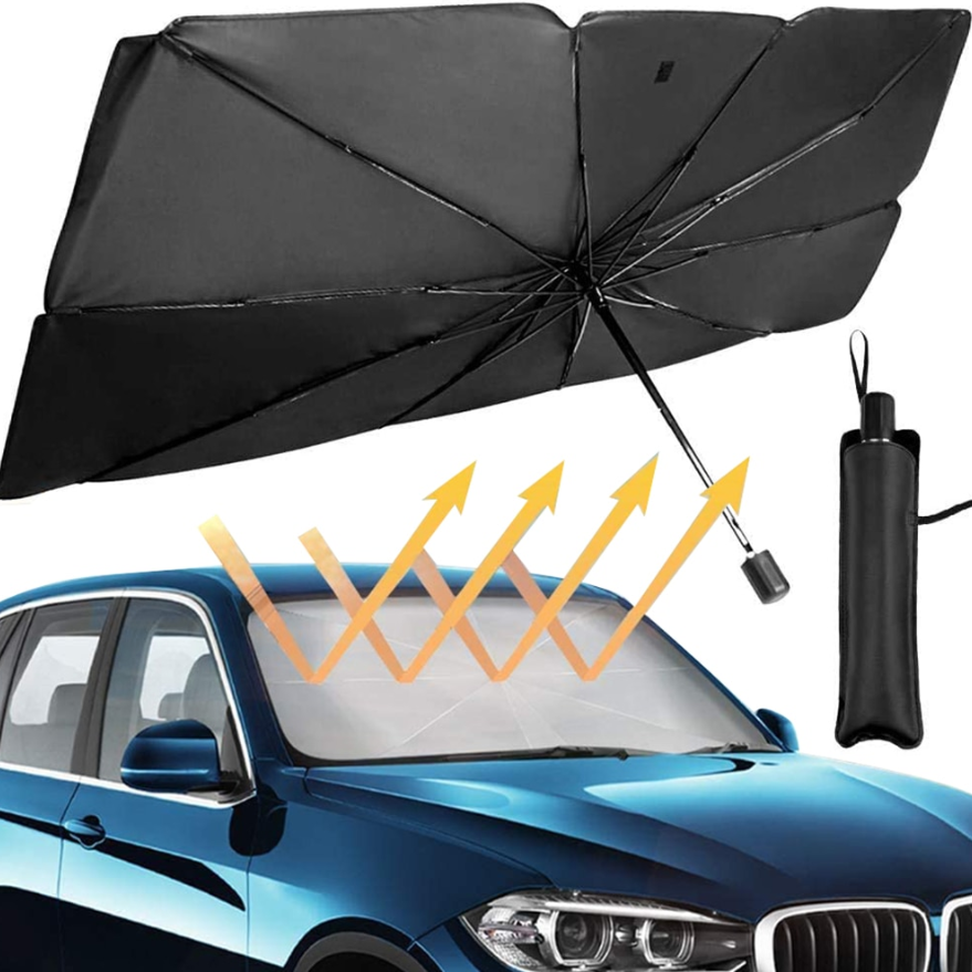 Солнцезащитный зонт для лобового стекла автомобиля, светоотражающий, складной 75 х 130 см - фото 5 - id-p181603552