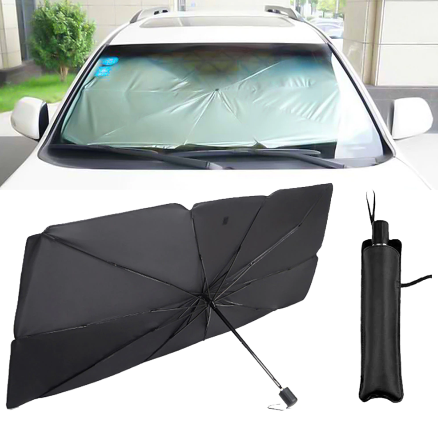 Солнцезащитный зонт для лобового стекла автомобиля, светоотражающий, складной 75 х 130 см - фото 8 - id-p181603552