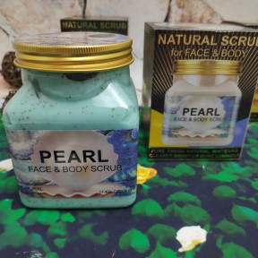 Натуральный скраб для тела и лица из коллекции Wokali, 500 ml Pearl face and body scrub с экстрактом жемчуга - фото 1 - id-p133809271