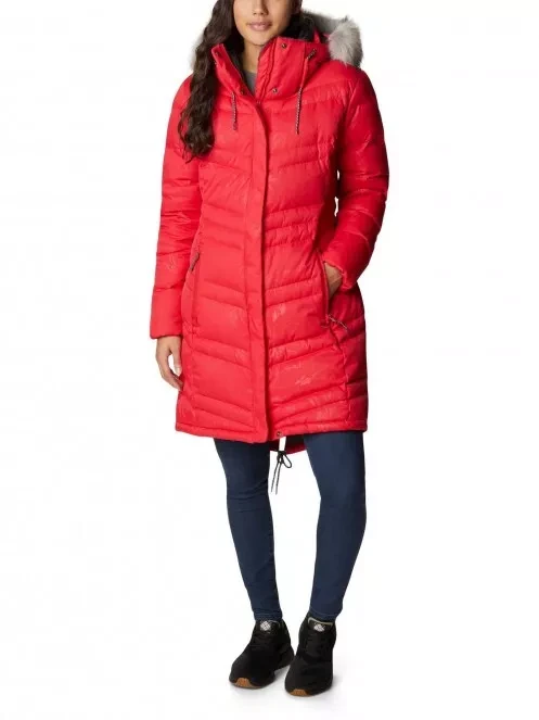 Полупальто женское пуховое Columbia Catherine Creek Mid Down Jacket красный