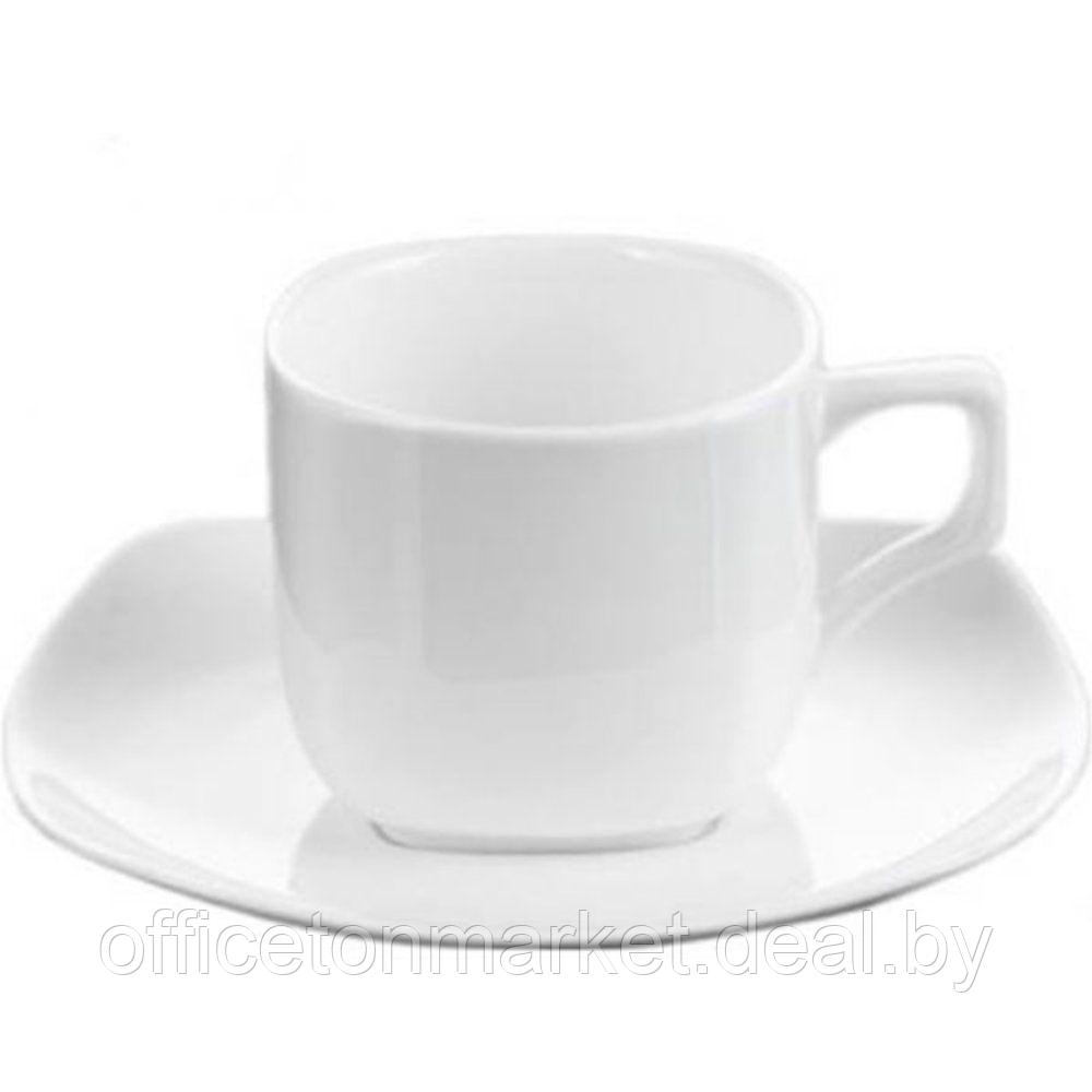 Чашка с блюдцем "WL-993003/AB", фарфор, 200 мл, белый - фото 1 - id-p196258080