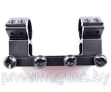 Моноблок для оптических прицелов с кольцами 25,4 мм на планку Weaver (Высокий), (BH-MS09)