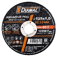 Круг отрезной "DIAMAL", 125х1.0х22.23 мм арт. DM12510 (металл+ нерж. сталь) ABRASIVE PRO