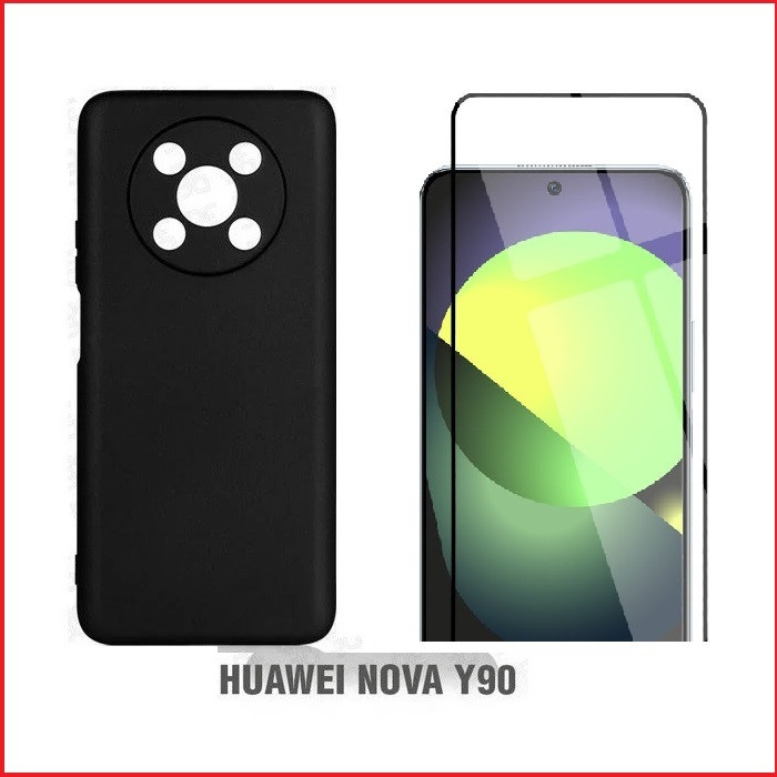 Чехол-накладка + защитное стекло для Huawei Y90