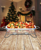 Мармит на подставке со свечами к праздничному столу Attribute INVITE 3л 49х24х18см ABI020, фото 2