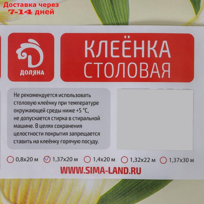 Клеёнка столовая на нетканой основе, ширина 137 см, толщина 0,08 мм, рулон 20 м - фото 6 - id-p196373163