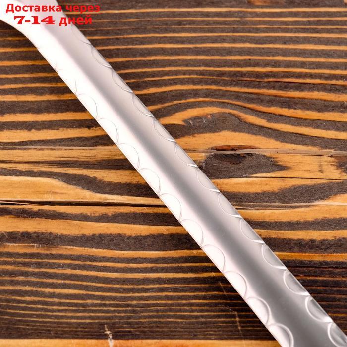 Шумовка для казана узбекская 43см, диаметр 12см, с деревянной ручкой - фото 3 - id-p196373357