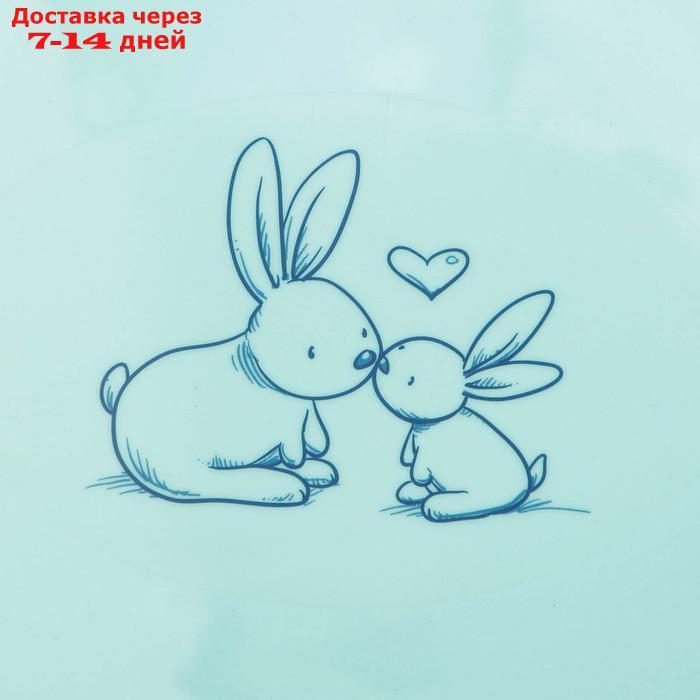 Ванна детская "Кролики" со сливом и термометром, 86 см, цвет бирюзовый - фото 3 - id-p196371509