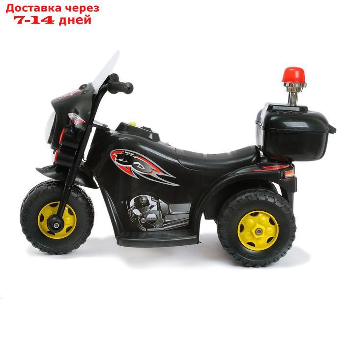 Электромобиль "Мотоцикл шерифа", цвет чёрный - фото 2 - id-p196371572