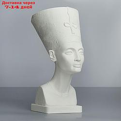 Гипсовая фигура, бюст Нефертити в шапке "Мастерская Экорше", 24 х 37 х 51 см