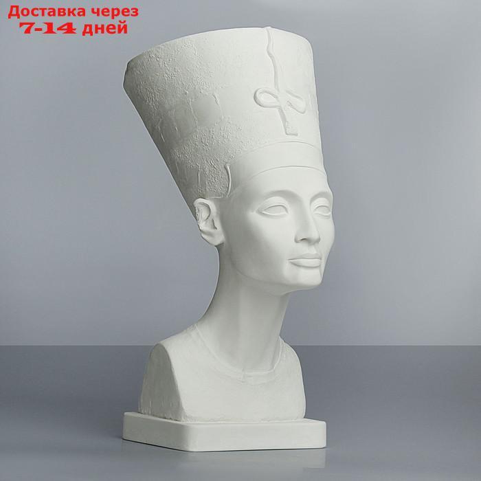 Гипсовая фигура, бюст Нефертити в шапке "Мастерская Экорше", 24 х 37 х 51 см - фото 1 - id-p196372470