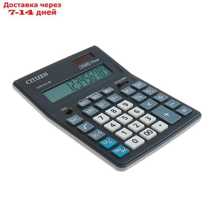 Калькулятор настольный 12-разрядный CDB1201BK, 155 х 205 х 35 мм, двойное питание, чёрный - фото 2 - id-p196372475