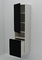 Шкаф-пенал подвесной Дана Оптима 30 П с корзиной (сосна касцина/черный) левый