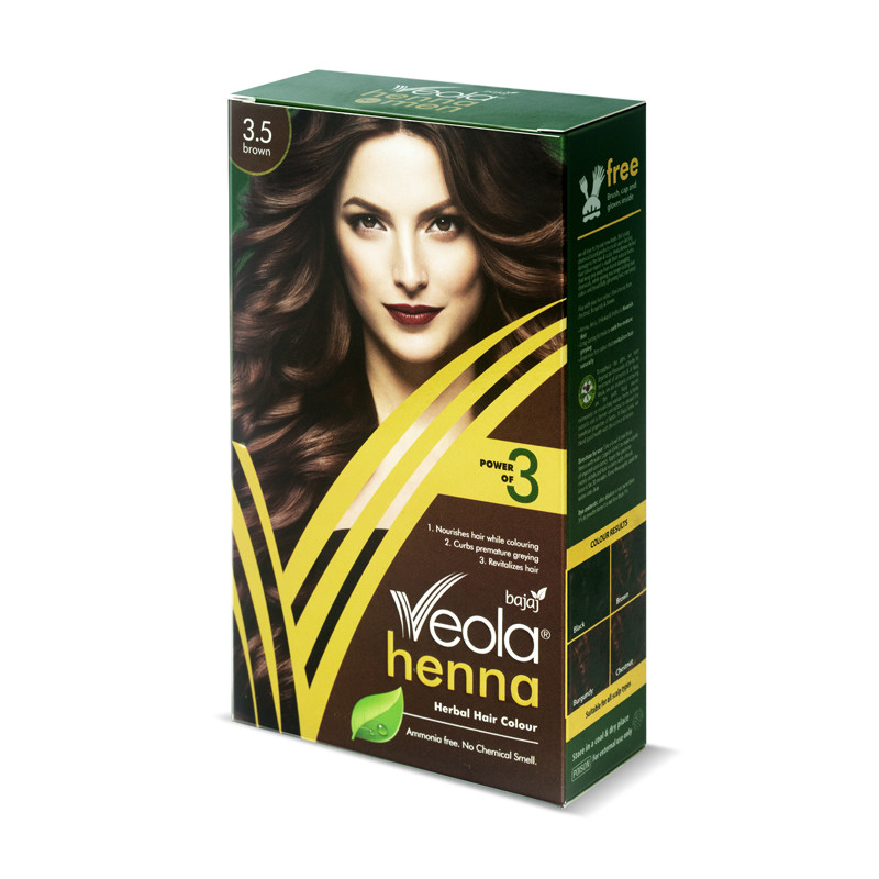 Индийская краска на основе хны Веола Veola Henna коричневый тон, 10 г