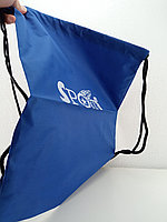 Сумка рюкзак-мешок для обуви и спортивной формы большая синяя арт.062