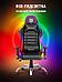 Игровое компьютерное геймерское кресло Defender стул на колесиках с RGB подсветкой, фото 4