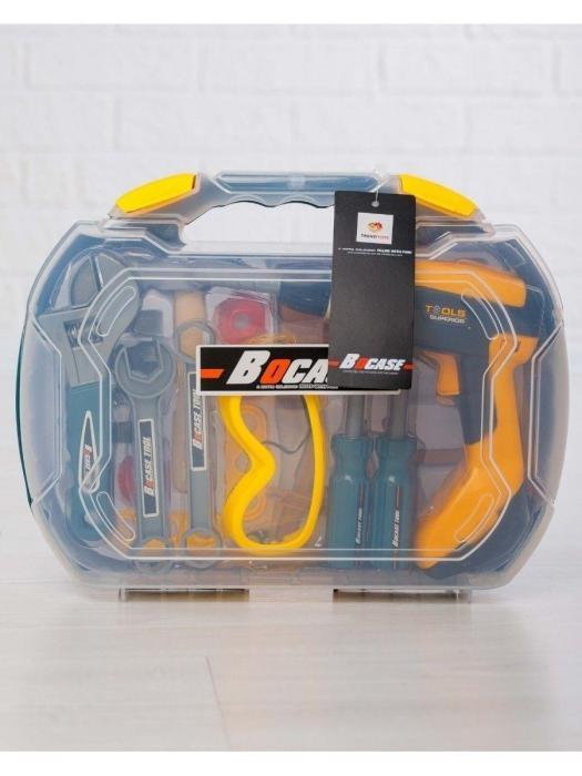 Игровой набор строительных инструментов детский VS22 в чемодане с шуруповертом для мальчиков - фото 9 - id-p196489906