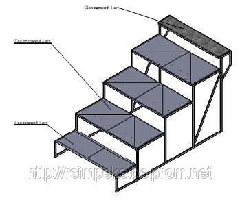 Трибуна сборно- разборная металлическая - фото 4 - id-p196493104