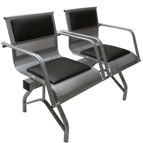 Секционное перфорированное кресло с мягкой накладкой Феррум - фото 1 - id-p196493155