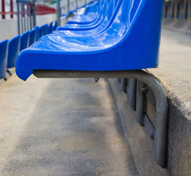 Сиденье пластиковое для стадионов  с элементами крепления Арена или Лужники