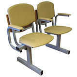 Сидения секционные складные ,  стулья  со складными столиками в спинке, фото 2