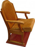 Театральный откидной стул из массива дуба или бука, фото 4