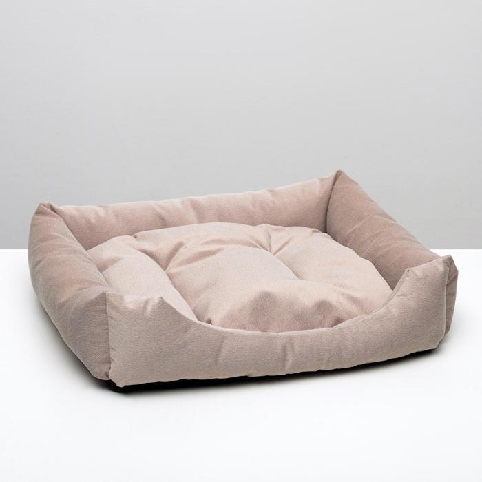 Лежанка-диван с двусторонней подушкой, 65 х 56 х 14 см, микс цветов - фото 1 - id-p196495262