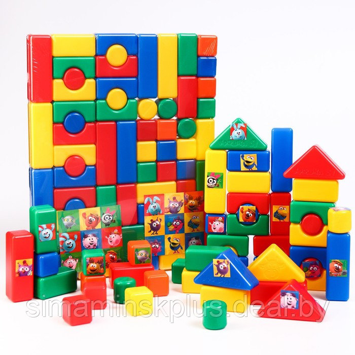 Набор цветных кубиков, "Смешарики", 60 элементов, кубик 4 х 4 см - фото 8 - id-p196497092