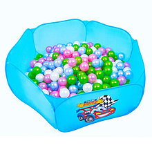 Шарики для сухого бассейна «Перламутровые», диаметр шара 7,5 см, набор 100 штук, цвет розовый, голубой, белый,