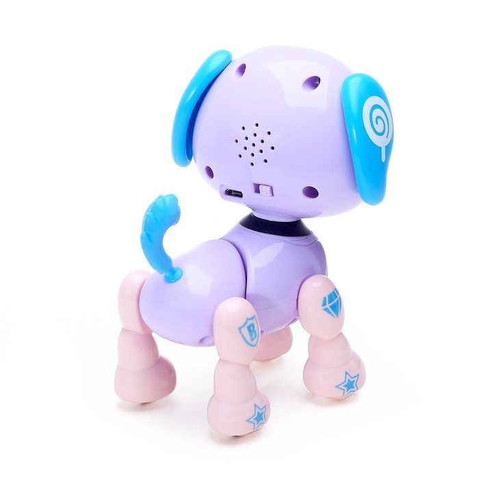 Интерактивная игрушка-щенок «Маленький друг», поёт песенки, отвечает на вопросы, цвет фиолетовый - фото 3 - id-p196497597