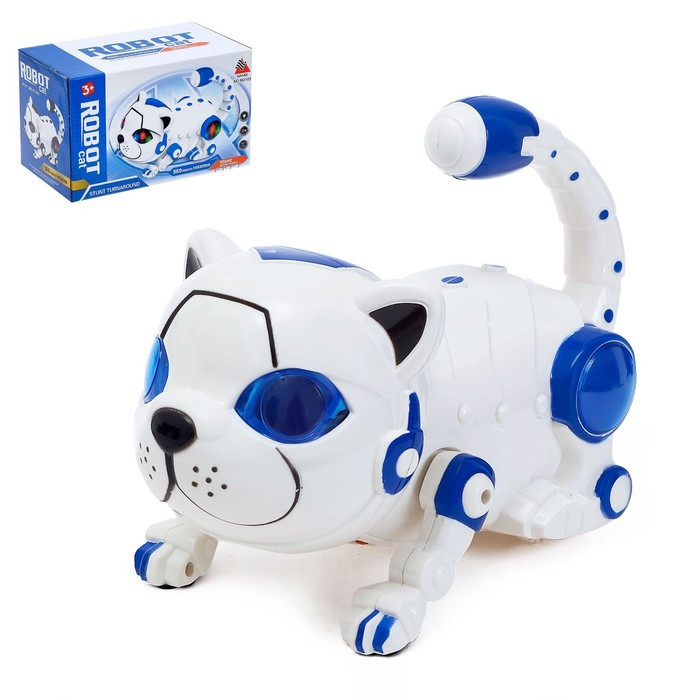 Игрушка-робот «Кошка», работает от батареек, световые и звуковые эффекты, МИКС - фото 1 - id-p196497902