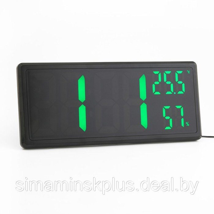 Часы электронные настенные, настольные, с будильником, 36 х 3 х 15 см - фото 4 - id-p196498492