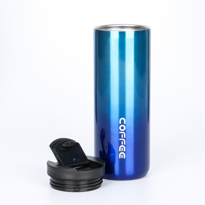 Термокружка, серия: Coffee, 500 мл, сохраняет тепло 8 ч, синяя - фото 2 - id-p196500072