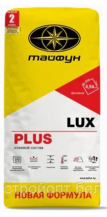 Клей повышенной фиксации для плитки Тайфун Мастер LUX PLUS (Люкс Плюс), 25 кг, РБ - фото 2 - id-p101268817