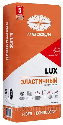 Клей повышенной эластичности для плитки Тайфун LUX MEGA ELASTIC, 20 кг, РБ, фото 2