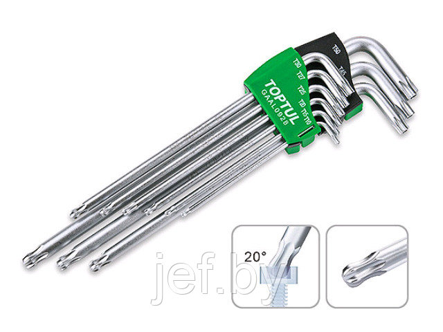 Набор ключей TORX t10-т50 9шт TOPTUL GAAL0928
