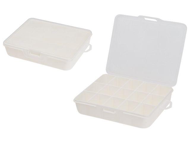 Органайзер для хранения мелочей с разделителями Keeplex Fiori M, 19х16х4,5 см, белое облако, KEEPLEX